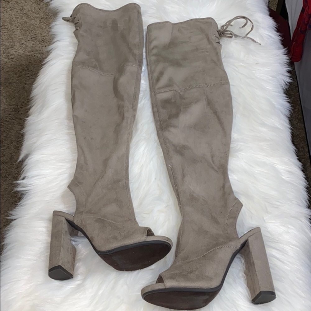 Tan thigh highs